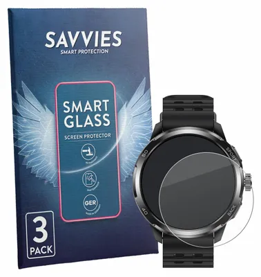 Produktbild von 3x Savvies Schutzglas Folie für Ulefone Armor Watch Pro 9H Panzer Schutzfolie Glas Displayschutz klar transparent