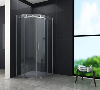 Produktbild von Duschkabine BARARO 80 x 80 x 195 cm (Viertelkreis) ohne Duschtasse