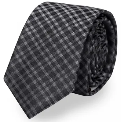 Produktbild von Fabio Farini - 1 Stück Schwarze Herren Krawatten - dunkle Schlips in 8cm Breite Breit (8cm), Schwarz/Anthrazit