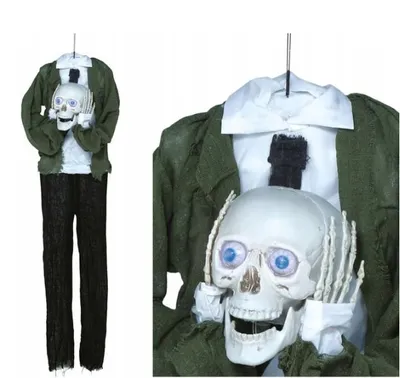 Obrázok produktu pre Halloween, dekorácia – visiacia lebka, strašidelný duch, dekorácia na zavesenie, vhodná na párty, vonkajšie aj vnútorné použitie