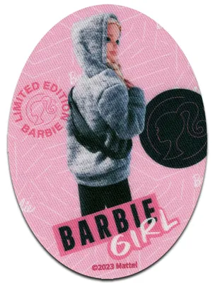 Obrázek produktu pro Comercial Mercera Barbie © s kapucí - nášivka, nažehlovací nášivka, nášivka, nášivky, k nažehlení, velikost: 11 x 8 cm
