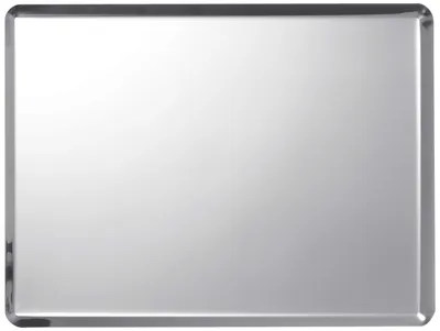 Edelstahl-Tablett, rechteckig, 38x27,99x0,99 cm, silber
