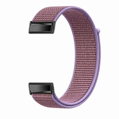 Produktbild von Armband für Fitbit Charge 5 Fitness Uhrenarmband aus Nylon Klettverschluss Sport atmungsaktiv verstellbar weich - Flieder