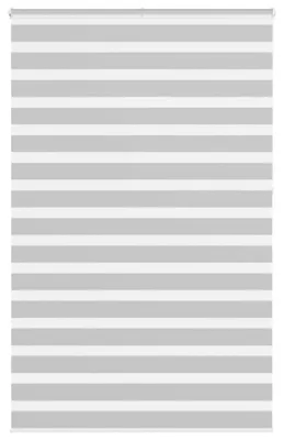 Zdjęcie produktu dla Roleta podwójna vidaXL, jasnoszara, 150 x 230 cm, szerokość materiału 145,9 cm, poliester