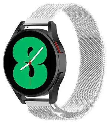 Produktbild von By Qubix Milanaise-Armband - Silber - passend für Samsung Galaxy Active 2