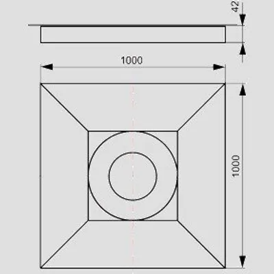 Produktbild von SANIT 03.286.00..0000 Duschbord 1000x1000x42