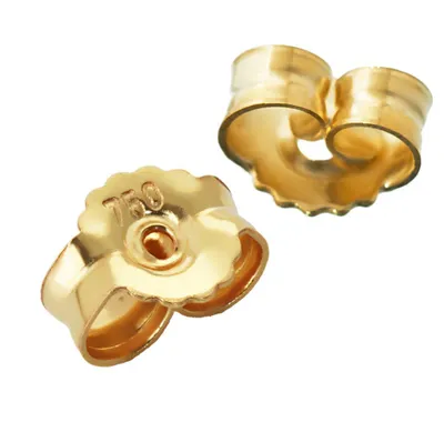 Produktbild von 1 Paar 750 Gelbgold 18k Butterfly Verschluss 7mm Gold Ohrstecker Loch 0,9mm 2083