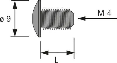 Produktbild von Verbindungsschraube Stahl Länge 8 mm