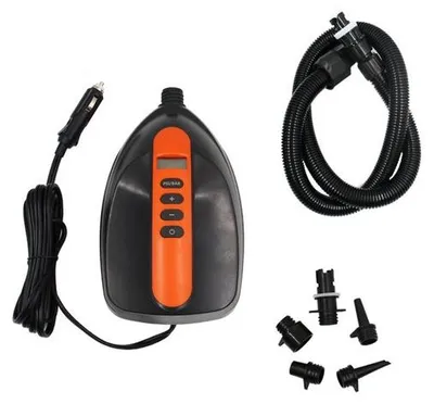 Image de Pompe à air électrique, 70 l/min, arrêt automatique, alimentation 12 V CC, pour planches de windsurf gonflables