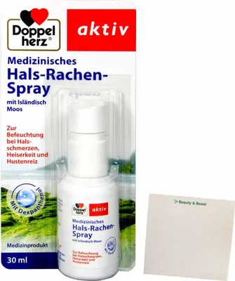 Produktbild von Doppelherz Medizinisches Hals-Rachen-Spray (30ml Flasche) + usy Block