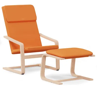 Produktbild von vidaXL Relaxsessel mit Hocker Dunkelgelb Stoff