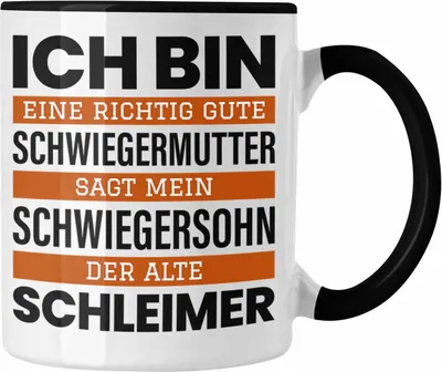 Produktbild von Trendation - Schwiegermutter Geschenke Geburtstag Lustiger Spruch für Schwiegermama Ich Bin Eine Richtig Gute Schwiedermutter (Schwarz)