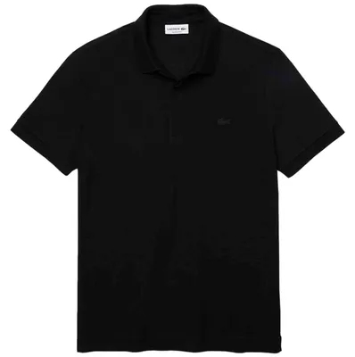 Produktbild von Regular Fit Lacoste Polo schwarz Baumwolle 3-Knopf