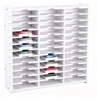 Immagine prodotto di Portastampi per timbri - Per 36 timbri - Schiuma PVC - Divisori rimovibili