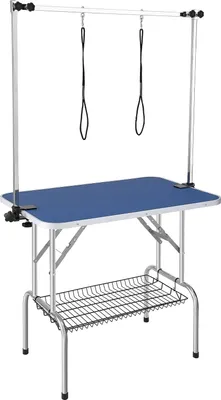 Zdjęcie produktu dla Stół do strzyżenia 1060x616x1701mm Stół do strzyżenia ze stali nierdzewnej Stół do pielęgnacji psów Udźwig 150kg Stół fryzjerski dla psa Składany stół do pielęgnacji zwierząt 914,4x609,6mm Pulpit Idealny do kąpieli Strzyżenie Suszenie Szczotkowanie