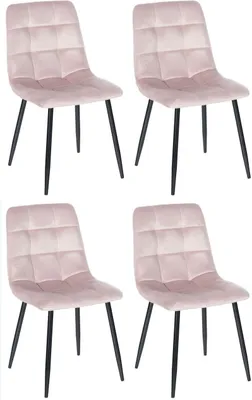 Produktbild von 4er Set Esszimmerstühle Antibes pink
