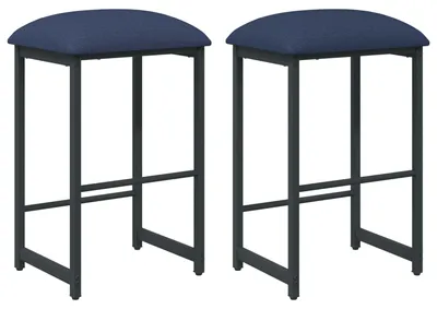 Immagine prodotto di Due sgabelli da bar, colore blu, dimensioni 40 x 32 x 74 cm