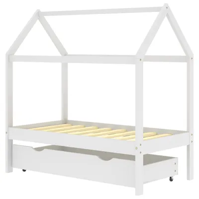 Obrázek produktu pro Rám dětské postele se zásuvkou bílý masivní borovice 70x140 cm