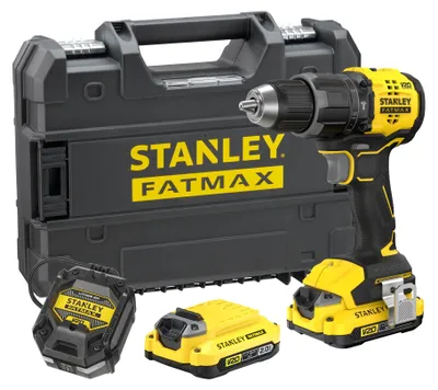 Image de Perceuse Visseuse À Percussion 60 Nm Brushless - Lithium 18V - 2 Batteries 2 Ah En Kit  - SFMCD716D2T-QW STANLEY FATMAX V20