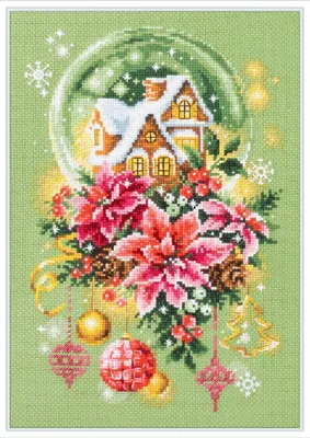 Immagine prodotto di Kit per ricamo a punto croce Magic Needle "Snow Globe", 18x28 cm
