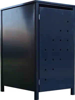 Produktbild von 1 Tailor Mülltonnenbox Basic für 120 Liter Tonne Stanzung 4 komplett Anthrazit