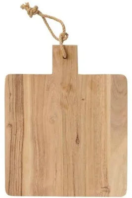 Produktbild von Ib Laursen Schneidebrett mit Griff Viereckig Natur (31x25x1cm)