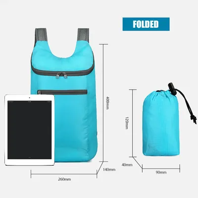 Produktbild von Leichter Wanderrucksack, faltbarer Reise-Tagesrucksack, wasserabweisende Outdoor-Sporttasche für Camping, Bergsteigen, Angeln, Radfahren