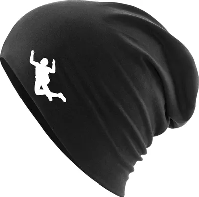 Produktbild von Huuraa Beanie Skydiving Silhouette Black One Size Baumwolle und Elasthan Mütze Geschenkidee