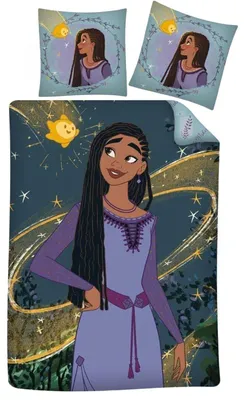 Image de Disney Wish Asha Parure de lit réversible 2pcs 135 x 200 cm 100% coton