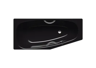 Produktbild von Badewanne KALDEWEI MINI STAR rechts 831 75 x 157 cm mit Griffbohrungen schwarz glänzend 224700010701