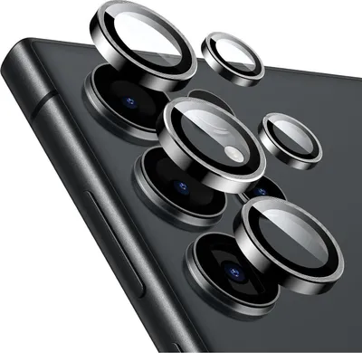 Immagine prodotto di ESR Samsung Galaxy S24 Ultra protezione della fotocamera, vetro temperato, pellicola di protezione dell'obiettivo, 1 set, nero