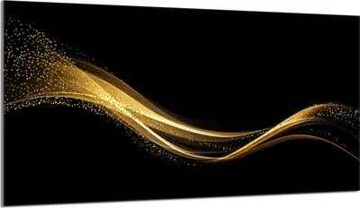 Produktbild von Herdabdeckplatte 90x52 Glaskeramikkochfeld Abdeckung Spritzschutz Glasplatte Deko Schneidebrett, Golden Schwarz