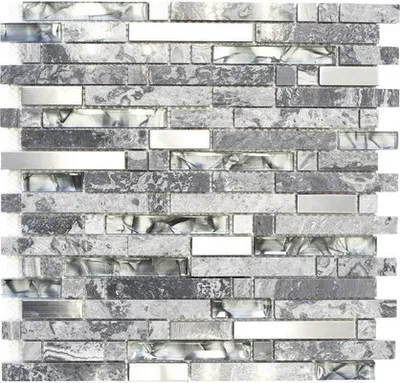 Produktbild von Glasmosaik XCM MV778 mix grau 30x30 cm