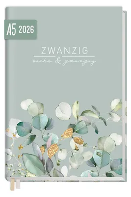 Produktbild von Chäff-Timer Classic 2026 / A5 / Minty Leaves / Häfft-Verlag