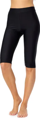 Produktbild von Bellivalini Damen Badehose Knielang Schmimmhose für Wassersport Bikinihose BLV50-286 (Schwarz, XL)