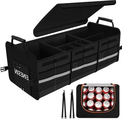 Produktbild von Große Auto-Organizerbox 88L mit Kühltasche und 7 Fächern