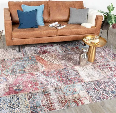 Image de Volero - Tapis patchwork - Azara Rouge - 270x370 cm