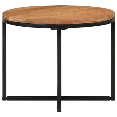 Immagine prodotto di Tavolino 45x45x35 cm in legno massiccio di acacia e ferro