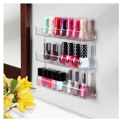 Produktbild von 2er-Set Nagellackregal für die Wandmontage