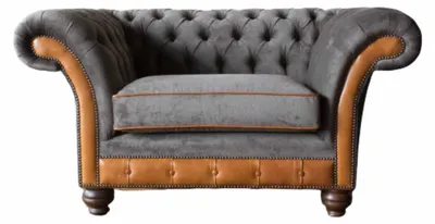 Produktbild von Chesterfield Design Sessel Couch Polster Textil Couchen Ohrensessel Neu