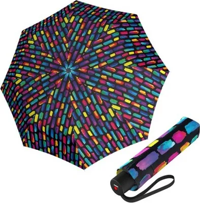 Zdjęcie produktu dla Knirps Knirps A.050 medium manual create black - elegancki parasol składany