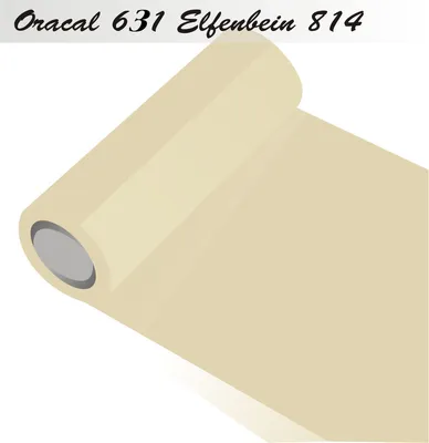 Produktbild von Oracal 631 - Orafol Folie 5m (Laufmeter) freie Farbwahl 48 matte Farben in 4 Größen, 100 cm Folienhöhe für Wandtattoos Farbe Elfenbein - 814