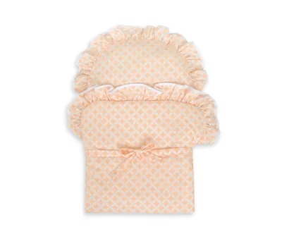 Image de Porte-bébé de poupée avec noeud - mini rosette pêche