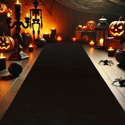 Schwarzer Teppich 450 x 60 cm VIP Party-Zubehör Black & White Party Halloween Deko-Zubehör Dekoration Party-Zubehör Mottoparty Fasching Karneval