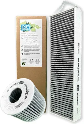 A product shot of air filters and their packaging.
