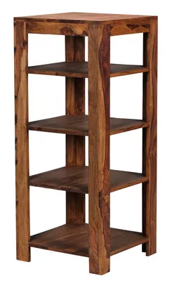 Produktbild von Wohnling Sheesham Massivholz Standregal mit 4 Böden 44 x 44 x 105 cm; WL1.388