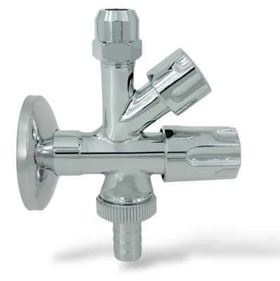 Produktbild von Kombi Eckventil 1/2 Zoll Comfortgriff mit Rückflussverhinderer Schlauchanschluss