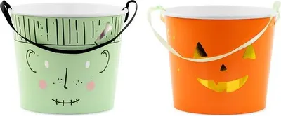 Produktbild von Halloween Kürbis Süßigkeiten Eimer 2 Stk