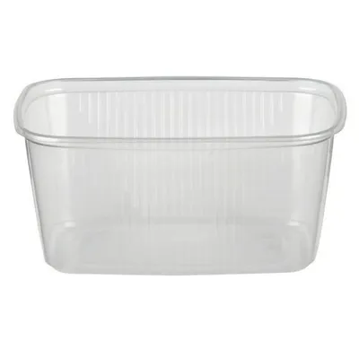 Produktbild von Verpackungsbecher, PP eckig 250 ml 4,9 cm x 8,1 cm x 10,8 cm transparent