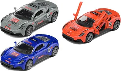 Image de Voiture de course en métal à l'envers 12 cm